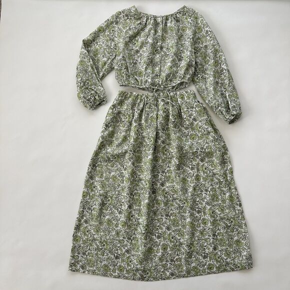 NWOT J. Crew Long Sleeve Tossed Floral Linen Cropped Top and Linen Skirt Set S/6 - Picture 7 of 16